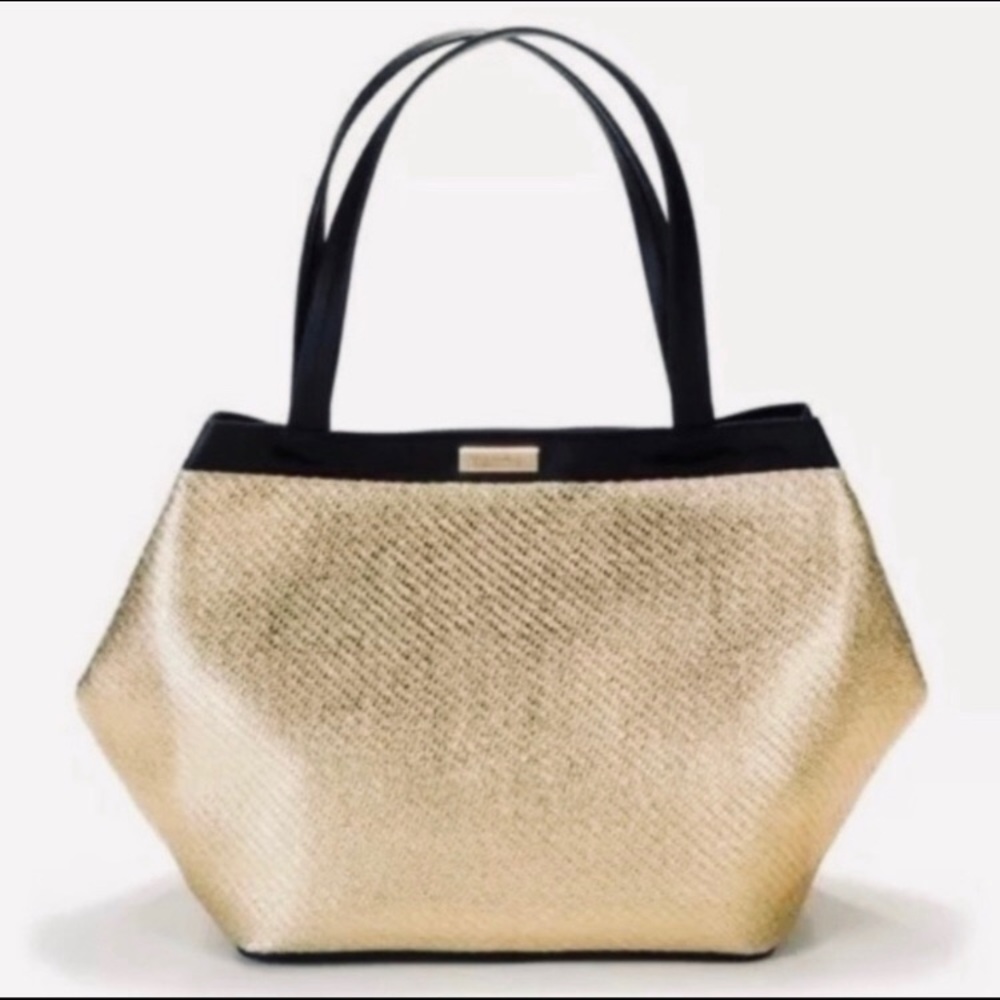 Versace Parfums Gold Tote Weekender Bag